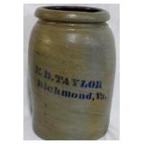 E B Taylor Richmond, VA Crock 10"