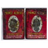 2 Prince Albert Tobacco Tins 4.5"