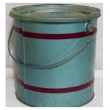 Vintage Red Stripe Minnow Bucket 9"