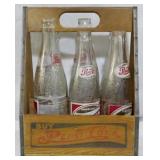 Pepsi Wooden Rack w/ 6 Bottles