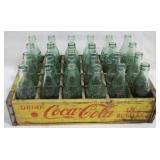 Coca-Cola Wood Crate w/ 24 Glass Bottles