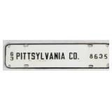 Vintage Pittsylvania County Auto Tag 3x12