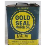 2 Gallon Gold Seal Motor Oil Can