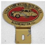 State Farm Insurance Metal License Plate Topper