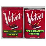 2 Velvet Tobacco Tins 4.5