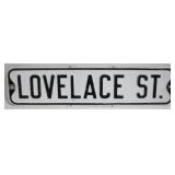 Lovelace St. Metal Sign - 24" x 6"