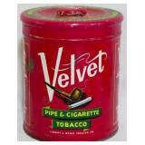 Velvet Pipe and Tobacco Tin 6"