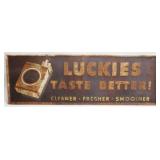 Lucky Strike Cigarettes Metal Sign - 18" x 54"