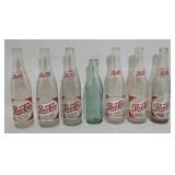 6 Vintage Pepsi Bottles