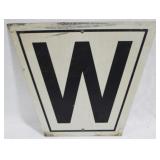 Metal Train Whistle Sign - 16" x 14.5"