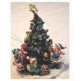 Lighted Ceramic Christmas Tree - 9" Tall