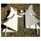 2 Wooden Angels - 48" Tall