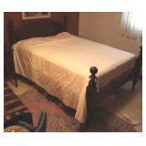 Full Size Bed w / Bedding - 82" x 55" x 48"