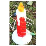 Lighted Candle Decoration - 13" Tall