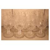8 pc Set Glasses 4.75" Tall