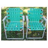 2 pc Patio Chairs - 20" x 27" x 28"
