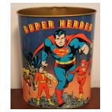 Super Heroes Metal Trash Can - 13" x 10" x 8"