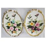 2 pc Ceramic Wall Hangings - 7" x 5.5"