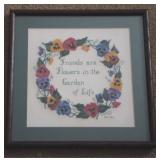 Framed Needlepoint - 13.5" x 13.5"