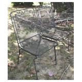 2 Metal Chairs - 19" x 20" x 36"