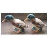 2 pc Ceramic Ducks - 11" x 9"