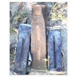 3 Wood splitters (mauls) 9.5" long