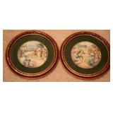 2 pc Framed Prints - 12" Round