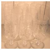 8 pc Set Glasses - 7" Tall