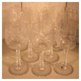 8 pc Set Glasses - 7.5" Tall