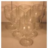 6 pc Set Glasses 6" Tall