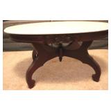 Marble Top Coffee Table - 17" x 34" x 22"