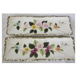2 pc Ceramic Wall Hangings - 4" x 10.5"