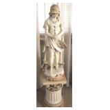 Ceramic Statue w / Column Base - 45" Tall