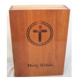 Wooden Bible Box - 3" x 10" x 7"