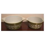 2 Pyrex Mixing Bowls - 3.5" x 8"