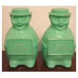 2 Plastic Piggy Banks - 5" Tall