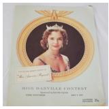Miss Danville 1959 Pageant Program