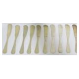 10 Sterling Butter Knives