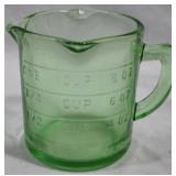 Green Glass Measuring Cup 3.5x4.5