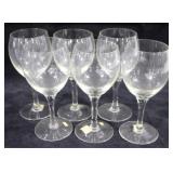 6 Wine Glasses - 6.5" Tall