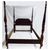 Rice Carved Chippendale Queen Poster Bed