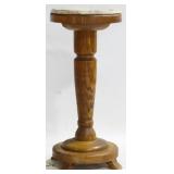 Marble Top Oak Plant Stand 34x15