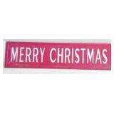 Metal Merry Christmas Sign 12 x 48