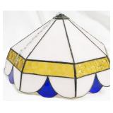 Hanging Stained Glass Lampshade 11x17"