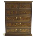 Burl Front Chest of Drawers