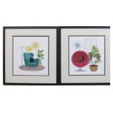 2 MID CENTURY MODERN CATS IN CHAIR