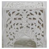 Fancy Carved Stool 18x18x18