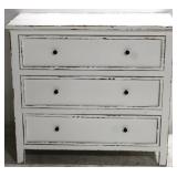 Painted 3 Drawer Chest, some cracks