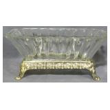 Vintage Glass Bowl with Stand 5x11x7