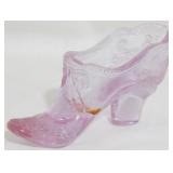 Mosser Purple / Pink Glass Shoe 2.5"